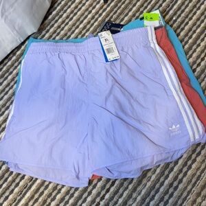 Adidas Mens Light Purple Athletic Shorts